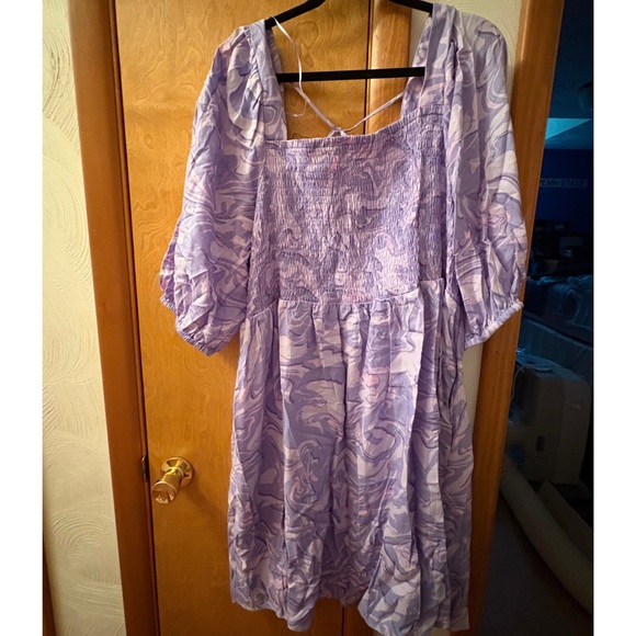 Ava & Viv Pink and Purple Marble Dress - Picture 2 of 2